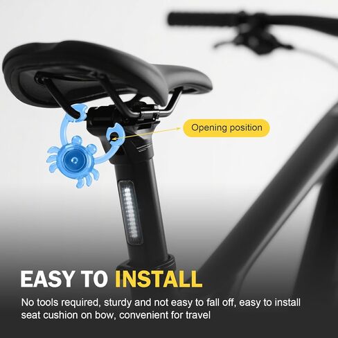 1 PC Bike Crab Tail Light, Cute Bike Lights for Night Riding, Waterproof Cycling Warning Tail Light, Long-Lasting Riding Gear for Men Women Kids (Multicolored) in Saudi Arabia