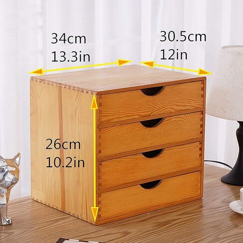 Desktop File Drawer - 4/3/2/1 Tier Quality Wood Desk Organizer, File Cabinets, Small Drawer Stationery Storage Box Bills Collection Holder,1 Layers in Saudi Arabia