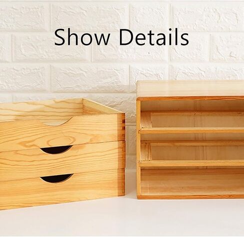 Desktop File Drawer - 4/3/2/1 Tier Quality Wood Desk Organizer, File Cabinets, Small Drawer Stationery Storage Box Bills Collection Holder,1 Layers in Saudi Arabia