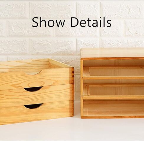 Desktop File Drawer - 4/3/2/1 Tier Quality Wood Desk Organizer, File Cabinets, for Desktop Office Supplies, Vanity, Kitchen and Home.,4 Layers in Saudi Arabia