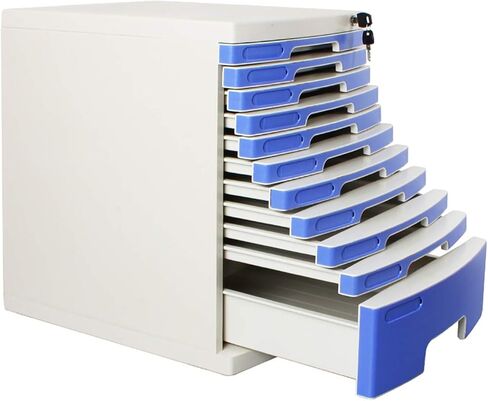 Multi-Functional 11/14 Tier File Cabinet, A4 Data Cabinet with Lock and Organize Cabinet, Durable Desktop Drawer Organizer.,11 Layers in Saudi Arabia