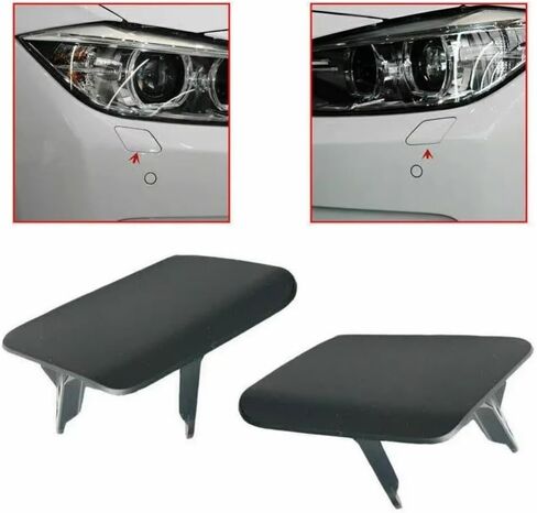 2 X الجبهة غسالة يغطي ل BMW 3 سلسلة F30 320i 328i 335i 2012-2015 51117293032,51117293031 فوهة غسالة الضوء الأمامي غطاء غطاء in Kuwait