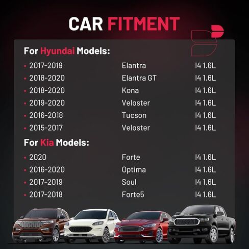 BDFHYK Ignition Coils Pack Compatible with 2007 2008 2009 2010 Hyundai Santa Fe Kia Rondo Magentis Optima l4 V6 2.4L 2.7L Coil for UF558 C1567 SKIC168 C782 5C1624 GN10441 21A0103 GN10569 Set of 6 in Kuwait