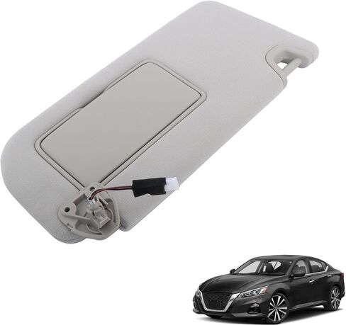 munirater 1Pcs Sun Visor Gray Right Passenger Side RH with Light and Cosmetic Mirror Replacement for Altima 2019 2020 2021 2022 2023 2024 96400-6CA3C in Saudi Arabia
