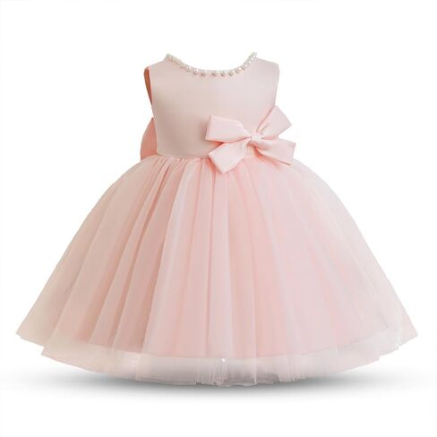 HNXDYY Toddler Girls Dresses Baby Girl Tutu Dress Princess Beaded Birthday Dress #2029-C Champagne 3-4 Years in Kuwait