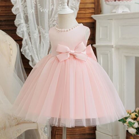 HNXDYY Toddler Girls Dresses Baby Girl Tutu Dress Princess Beaded Birthday Dress #2029-C Champagne 3-4 Years in Kuwait