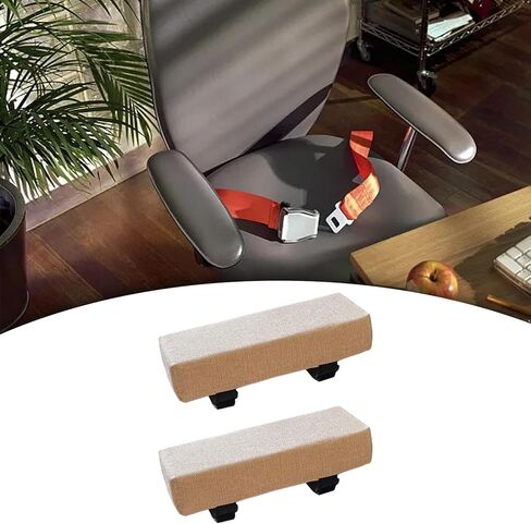2X Armrest Pad Chair Arm Rest Armrest Support Pillow Elbow Support Pillow for Office Chair, Beige in Saudi Arabia