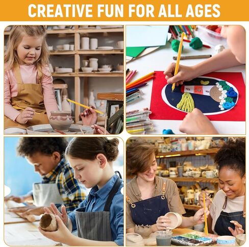 32 قطعة من أدوات نحت الطين، مجموعة أدوات فنية من طين البوليمر وأدوات يدوية لتزيين الكيك، مجموعة أدوات الفخار البلاستيكية DIY لنقش الحرف الفوندانية in Kuwait
