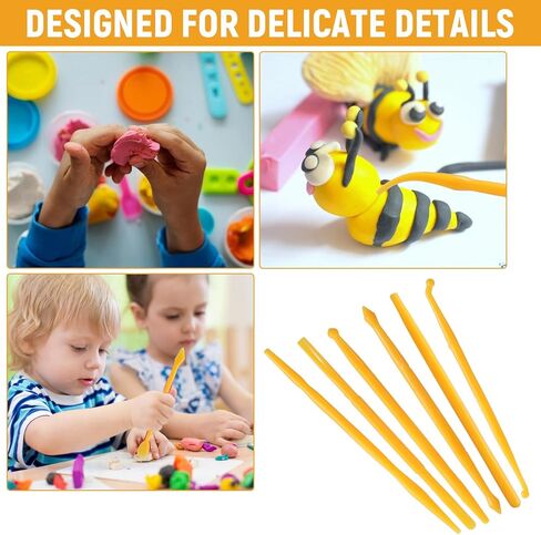 32 قطعة من أدوات نحت الطين، مجموعة أدوات فنية من طين البوليمر وأدوات يدوية لتزيين الكيك، مجموعة أدوات الفخار البلاستيكية DIY لنقش الحرف الفوندانية in Kuwait