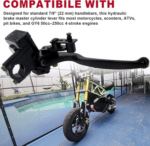 Poweka جديد 50cc 70cc 90cc 110cc 125cc 150cc 200cc 250cc للأطفال ATV الترابية دراجة اليد اليسرى أسطوانة الفرامل الهيدروليكية مع مقبض رافعة in Saudi Arabia
