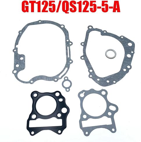 علبة المرافق، غطاء علبة المرافق مناسب لسوزوكي Haojue Qingqi GT125 QS125-5-A GT QS HJ غطاء علبة المرافق للمحرك جوانات الأسطوانة مجموعة حشية الدراجة النارية in Kuwait