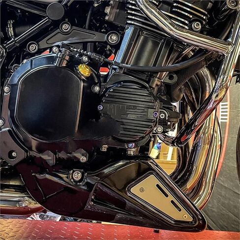 علبة المرافق، غطاء علبة المرافق مناسب لـ Z900RS Cafe 2018-2023 مجموعة غطاء علبة المرافق 2019-2022 Z 900RS مجموعة غطاء حماية المحرك (فضي) in Kuwait