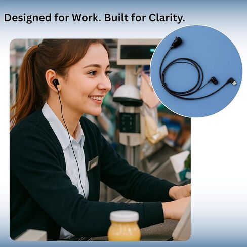 سماعة أذن PTT USB C - سماعات أذن مزودة بزر PTT وميكروفون (للفرق وZello وتطبيقات Walkie Talkie الأخرى على الهواتف الذكية التي تعمل بنظام Android) in Saudi Arabia