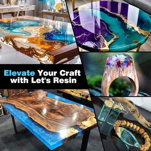 ResinAngel Epoxy Resin Kit 2 Gallon – Crystal Clear 1:1 Formula, Anti-Yellowing & Self-Leveling, Bubble-Free Resin for Jewelry Making, Art Coating & Woodworking in Saudi Arabia