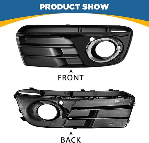 TOPUS Pair Fog Light Covers for Audi Q5 MK1 2013-2017 Front Bumper Lower Grill Grille Bezel Insert Driver and Passenger Side Replace 8R0807682JBJI 8R0807681MBJI AD8222133 AD8222134 AU1038123 AU1039123 in Saudi Arabia