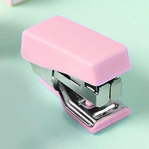 Mini Stapler Set, Cute Small Stapler Hand Held Desk Stapler and 10# 500Pcs Staples for Office School Supplies(Pink) in Saudi Arabia