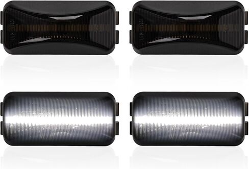LED Dually Bed Fender Side Marker Lights For 1984-1996 Ford F250 F350 Dual Rear Wheel Marker Lamps Smoked Len (Amber Red) in Saudi Arabia