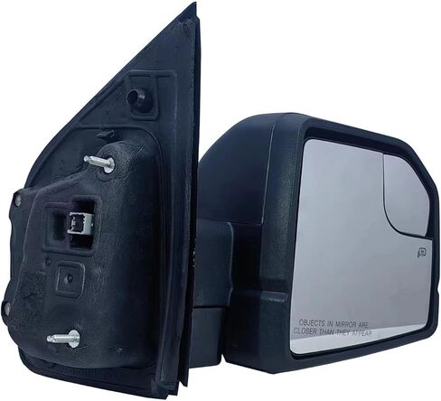 غطاء خلفي مزخرف بمرآة باب الجانب الأيمن للراكب ومسخن مع ضوء إشارة لسيارة Ford F-150 fit year 2015 2016 2017 2018 2019 2020 in Kuwait