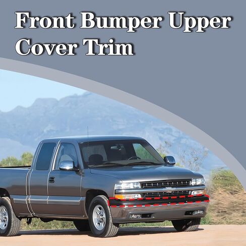 CarPartsDepot Front Bumper Upper Cover Trim Compatible With 1999-2002 Silverado 1500 2500 3500 & 2000-2006 Tahoe GM1051103 15050703 in Saudi Arabia