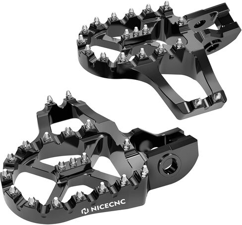 NICECNC Black Extender Foot Pegs Footrests Compatible with KTM 125 150SX 250-450 SX-F XCF 2016 125-500 EXC EXCF XCW XCWF 2017-2023 125-500 XC XCF SX SXF 2017-2022,See Fitment in Saudi Arabia