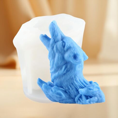 Wolf Candle Molds Wolf Head Candle Mold Wolves Silicone Molds Wolves Epoxy Resin Mold for Candle Making Candles Aromatherapy Gypsum Candles Resin Clay Craft in Saudi Arabia