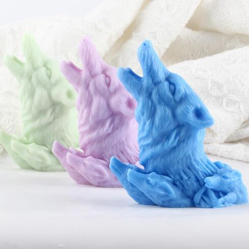 Wolf Candle Molds Wolf Head Candle Mold Wolves Silicone Molds Wolves Epoxy Resin Mold for Candle Making Candles Aromatherapy Gypsum Candles Resin Clay Craft in Saudi Arabia