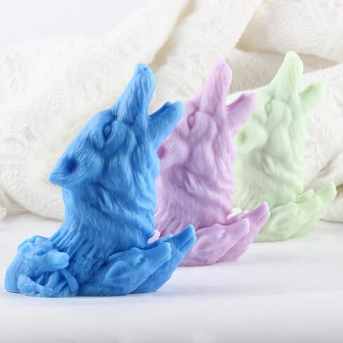 Wolf Candle Molds Wolf Head Candle Mold Wolves Silicone Molds Wolves Epoxy Resin Mold for Candle Making Candles Aromatherapy Gypsum Candles Resin Clay Craft in Saudi Arabia