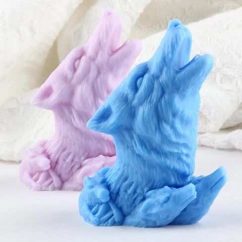 Wolf Candle Molds Wolf Head Candle Mold Wolves Silicone Molds Wolves Epoxy Resin Mold for Candle Making Candles Aromatherapy Gypsum Candles Resin Clay Craft in Saudi Arabia