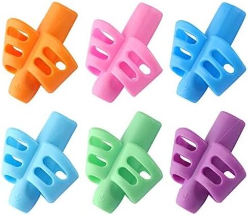 6 Pack Pencil Grips for Kids Handwriting Pencil Grippers, Pencil Writing Aid Grip Posture Correction Tool for Kids Toddler Children Special Needs in Kuwait