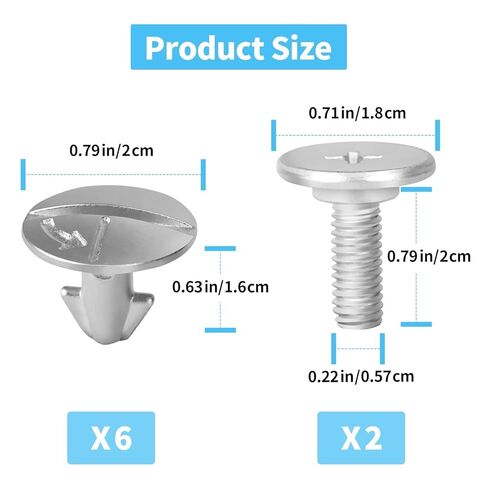 2 PCS Lower Engine Cover Bolt Pin Screws Set Compatible with Honda Civic Accord CRV, Replaces 90105-TBA-A00 in Kuwait