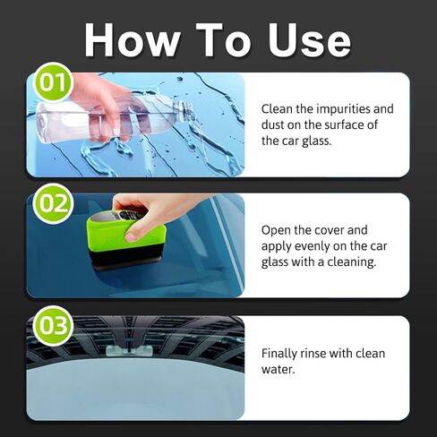 Automotive Oil Film Cleaning Brush, Clear Vision Glass Cleaner, Oil Film Cleaning Brush for Car Windows, Windshield Cleaner Tool, Universal Glass Wipe Board (Green,1PCS) in Saudi Arabia