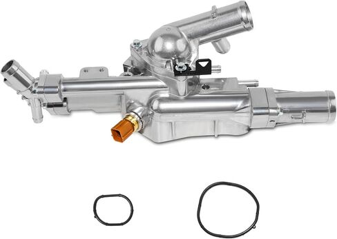 مجموعة مبيت ترموستات ألومنيوم مطورة متوافقة مع 2011-2013 Kia Optima Sportage 2011-2014 Hyundai Sonata 2013 Santa Fe Sport 2.0L Turbo يستبدل # 25600-2G545 in Kuwait