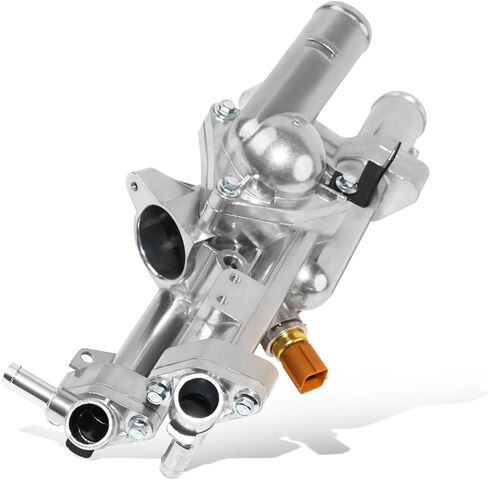 مجموعة مبيت ترموستات ألومنيوم مطورة متوافقة مع 2011-2013 Kia Optima Sportage 2011-2014 Hyundai Sonata 2013 Santa Fe Sport 2.0L Turbo يستبدل # 25600-2G545 in Kuwait