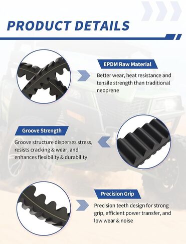 Drive Belt for Can-Am Commander 800/1000 Maverick 1000/MAX 1000 Turbo (All Non-X3 Models)/Maverick 1000 (All Models), Heavy Duty Belt Replaces 422280364 422280367 422280360 in Kuwait