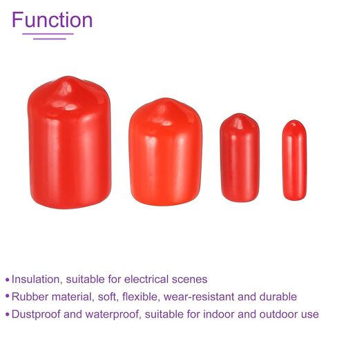 DMiotech 40 Pack 1/8" 1/4" 3/8" 1/2" ID White Screw Thread Protectors Rubber End Caps Bolt Covers for Screw Bolt Furniture Pipe in Saudi Arabia