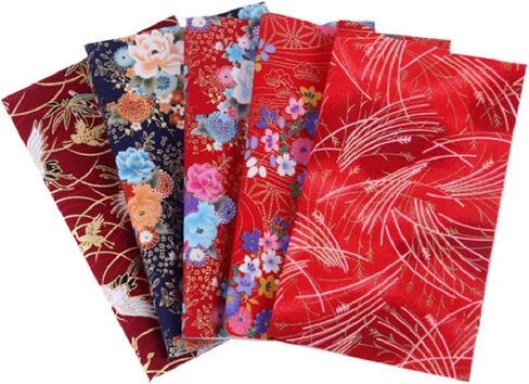 Cotton Patchwork Fabrics,100% Twill Cotton, Pack of 5 DIY Cottoon Cartoon Printed Craft Fabrics, Handmade,Patchwork for Sewing DIY Crafts, 20 * 25cm in Saudi Arabia