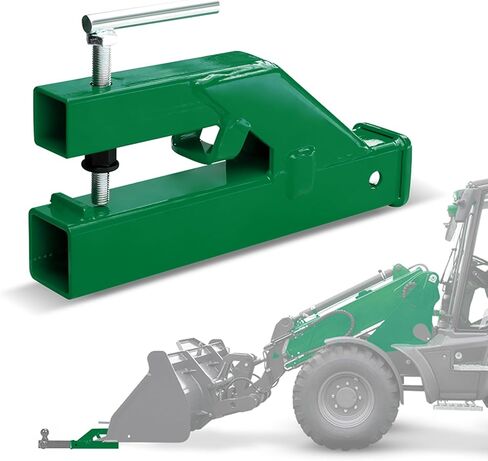 Bucket Hitch for Tractor, EBESTTECH 1PC Clamp On Trailer Hitch Receiver 2" Ball Mount Adapter Compatible with Deere Bobcat Bucket (Black) in Saudi Arabia