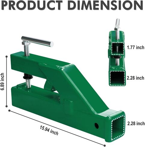 Bucket Hitch for Tractor, EBESTTECH 1PC Clamp On Trailer Hitch Receiver 2" Ball Mount Adapter Compatible with Deere Bobcat Bucket (Black) in Saudi Arabia