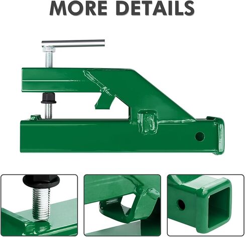 Bucket Hitch for Tractor, EBESTTECH 1PC Clamp On Trailer Hitch Receiver 2" Ball Mount Adapter Compatible with Deere Bobcat Bucket (Black) in Saudi Arabia