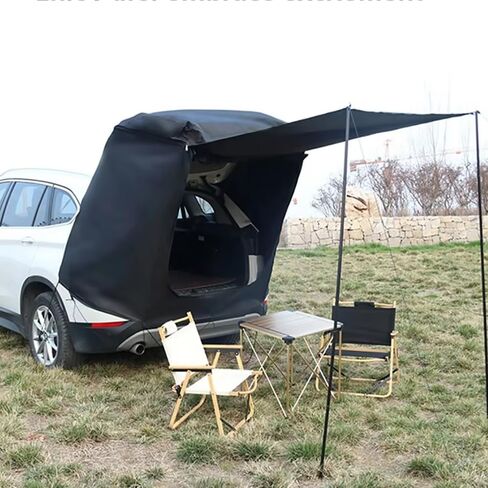 Tailgate Tent SUV Camping Awning Shade Compatible with for Lexus GX 550 2024–2025 J250 Camping Auto Shade Smooth Ventilation,B-Sun Shade Pole-Black in Saudi Arabia