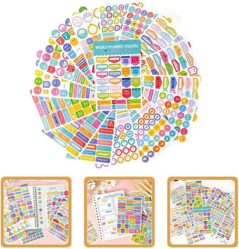 16 Sheets of Daily Planning Stickers Self-Adhesive Scrapbook Stickers Diary Journal in Saudi Arabia