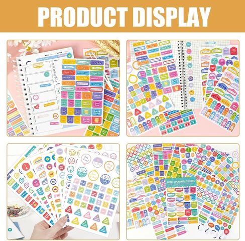 16 Sheets of Daily Planning Stickers Self-Adhesive Scrapbook Stickers Diary Journal in Saudi Arabia