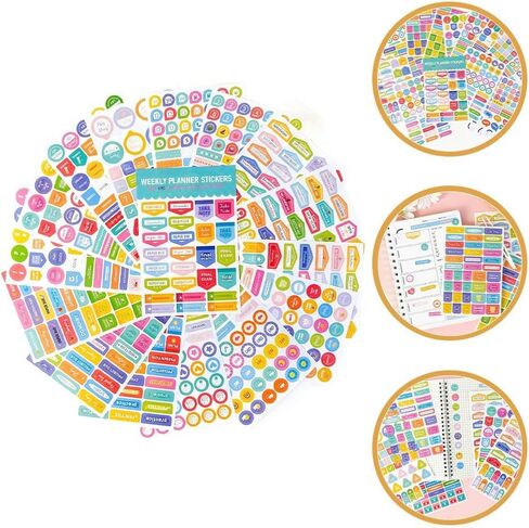 16 Sheets of Daily Planning Stickers Self-Adhesive Scrapbook Stickers Diary Journal in Saudi Arabia