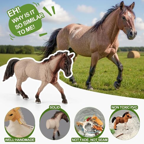35 PCS Horse Toys Farm Set, Solid Realistic Animal Toy, Girls Toys in Saudi Arabia