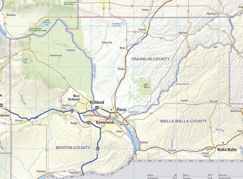 Washington State Laminated Wall Map (44" Wide x 29" high) in Saudi Arabia