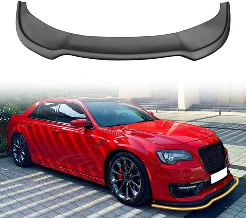 Front Bumper Lip Spoiler Compatible with 2015-2023 Chrysler 300, PP Add-on Front Splitter Air Dam Chin Protector, Gloss Black in Saudi Arabia