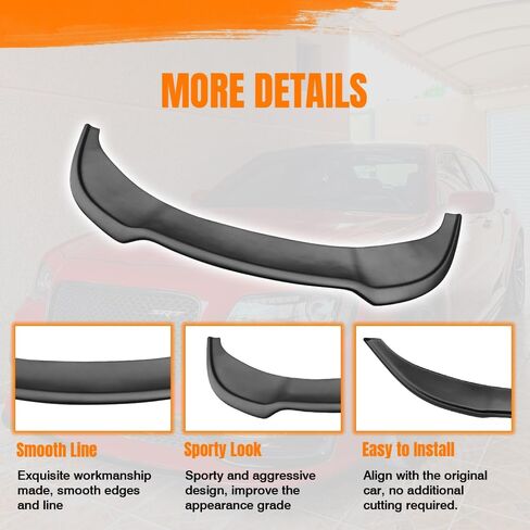 Front Bumper Lip Spoiler Compatible with 2015-2023 Chrysler 300, PP Add-on Front Splitter Air Dam Chin Protector, Gloss Black in Saudi Arabia