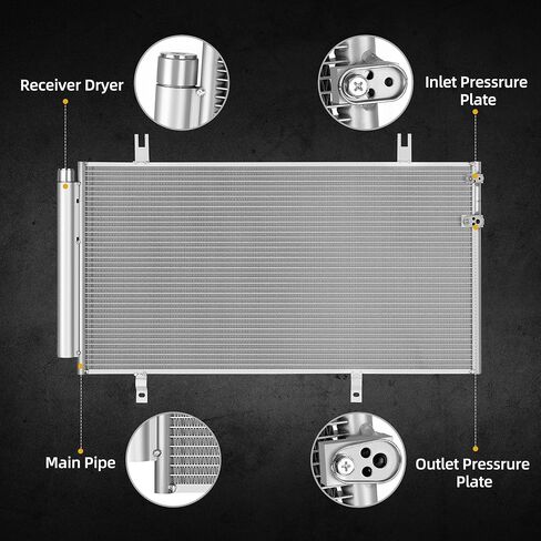 DWVO A/C AC Condenser Air Conditioning Condenser Compatible with 2010-2021 Jeep Grand Cherokee 2011 2012 2013 2014 2015 2016 2017 2018 2019 2020 2021 Dodge Durango V6 V8 3.6L 5.7L in Saudi Arabia