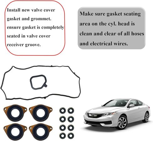 مجموعة حشية غطاء صمام أسطوانة المحرك VS50563 مناسبة لـ 2006-2015 Honda Civic 1.8L، لـ 2016-2017 Honda HR-V 1.8L، مجموعة حشية غطاء الصمام لـ 2013-2015 Acura ILX 2.0L استبدال OE # 12341RNAA01 in Saudi Arabia