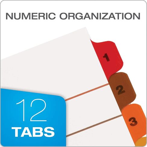 Oxford OneStep Binder Dividers, Dividers for 3 Ring Binder, Monthly Divider Sets, 12 Tabs, Jan-Dec, Customizable Table of Contents, Reversible Multicolor Tabs, 3 Sets (89401) in Saudi Arabia